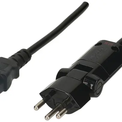Câble d'appareil MAX HAURI T12/C13 Clip-Clap Td 3×0.75mm² 2m noir 
