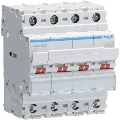 Interruttore AMD Hager quickconnect 40A 400V 4 chiusura 0R 0 invertitore 4UM 