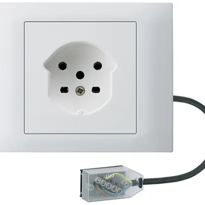 Prise INC kallysto T15 blanc pour câble plat Technofil 