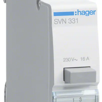 Pulsante INS Hager 16A 230V 2 chiusura 0 apertura 0 invertitore grigio 1UM 