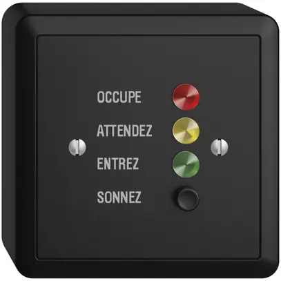 Station de porte AP EDIZIOdue pour signaux d'appel, noir, français 