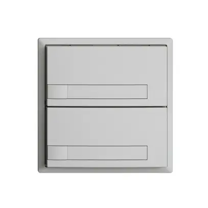 Pulsante KNX RGB EDUE, 250mW, s.LED, c.inserto carta, 2×pulsante, 1×tasto, grc 