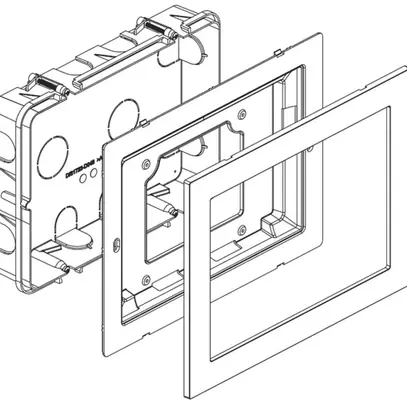 Kit de montage ENC Urmet Alpha, 1×module, pour vidéophone 7" 