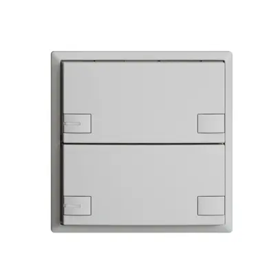 Poussoir ENC KNX 2× EDIZIOdue colore gris clair RGB avec LED 
