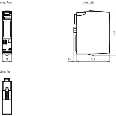 SPS-Ausgabemodul Siemens SIMATIC ET200SP DQ 8×24VDC/0.5A BA A0 CC02 