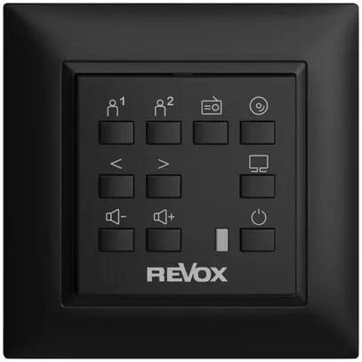 comando a parete EDIZIOdue per Voxnet FMI, con 10 tasto, LED, IR, nero 