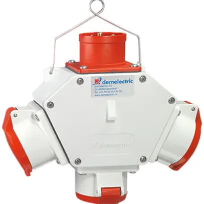 Kreuzverteiler Demelectric HG840 3×CEE 16/5 1×stecker CEE 16/5 