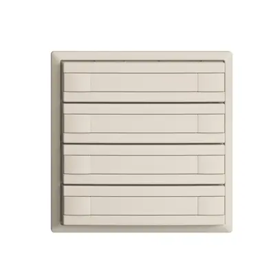 Poussoir ENC KNX 8× EDIZIOdue crema RGB sans LED avec insert papier 