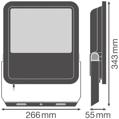 Proiettore LED LEDVANCE FL AREA 67W 10000lm 840 IP66 48×85° 266×343mm nero 