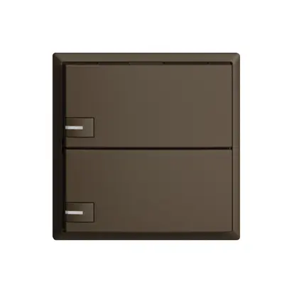 Pulsante univ. INC 2×1t mors. innest. EDIZIOdue coffee con LED 