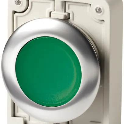 Pulsante luminoso ETN, faccia piatta, tattile, verde, sensa marcatura 