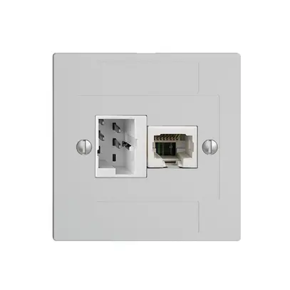 Scatola INC 1×TT,1×RJ45/u 4P EDIZIOdue ITplus ITM grigio chiaro 