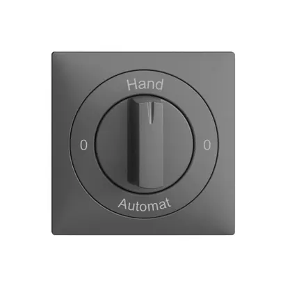 Kit frontal 0-Hand-0-Automat EDIZIOdue 60×60mm gris foncé 
