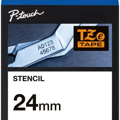 Cassette à ruban pochoir Brother STE-151 24mm×3m, noir 