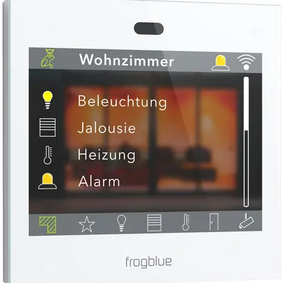 Schermo tattile 3.5" INC frogblue frogDisplay, bluetooth/WLAN, 230V 2 entrate 