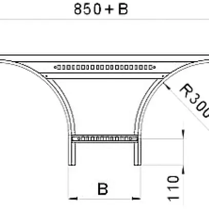 Dérivation T Bettermann LAA 60×500mm galvanisé en continu 