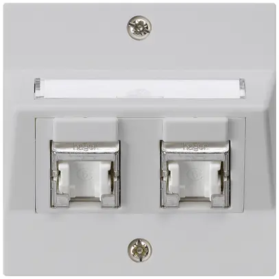 Prise ENC kallysto A cat.6 2RJ45/s gris clair 