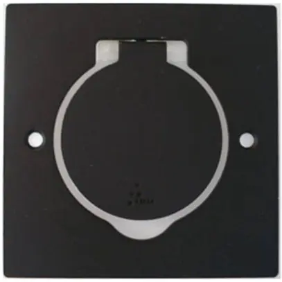 Prise de sol Arnould ART, carré, 1×T13, zamak, noir mat 