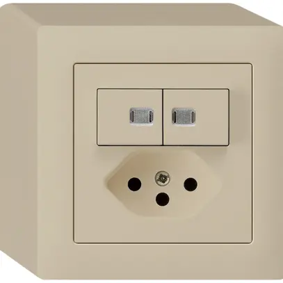 AP-Leuchtkombination 1/3+3/1P+T13 beige kallysto 2 Linsen 