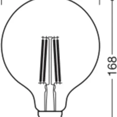 Lampada LED LEDVANCE CLASSIC GLOBE E27 5.9W 806lm 827 R39 chiaro Ø125×168mm 