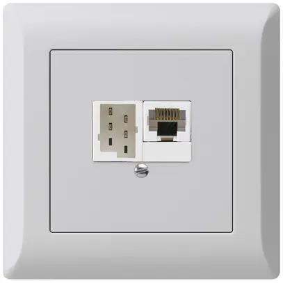 Scatola INC kallysto.line 1×RJ45u+1×TT83 grigio chiaro 