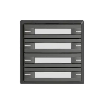 Poussoir KNX RGB EDIZIO.liv SNAPFIX® capteur temp.RGB-LED étiqu.8×com.1T grf 