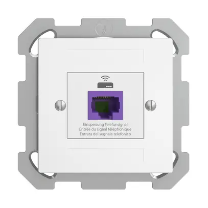 Presa ritorno INC EDIZIOdue FM 1×RJ45 p.Swisscom VoIP, 8 poli, UTP, bianco 