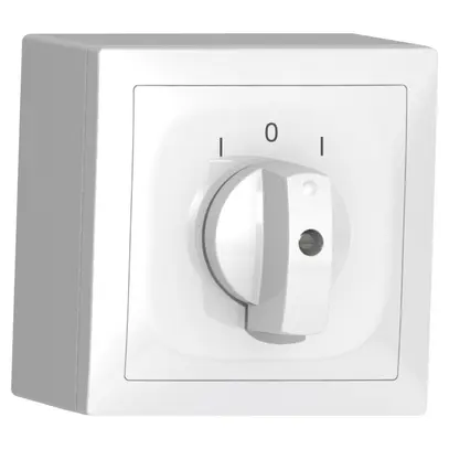 Pulsante rotativo AP SIDUS A 2Ct bianco lucido 