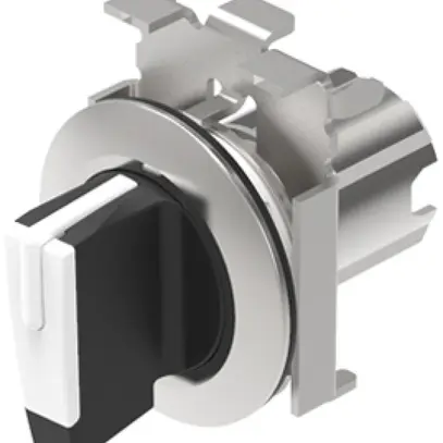 Interrupteur rotatif INC EAO45 0-fixe blanc, anneau gris sable pl. 