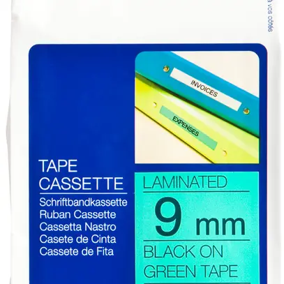Cassette ruban Brother TZe-721 9mm×8m, vert/noir 