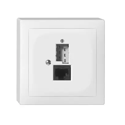 Presa AP SIDUS A T+T/1×RJ45 bianco lucido 