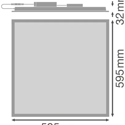 Plafoniera LED LDV PANEL COMFORT 600 DALI 36W 4200lm 4000K bianco 