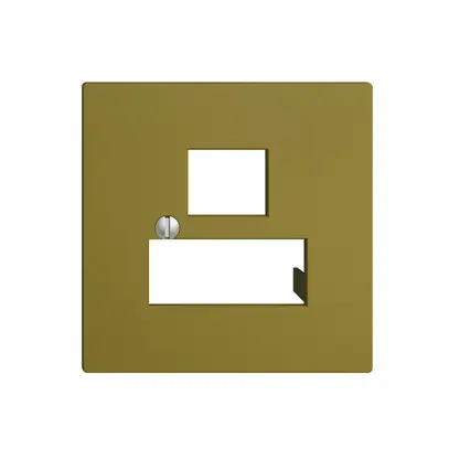 Placca frontale 3×RJ45 EDIZIOdue olive R&M swissline 