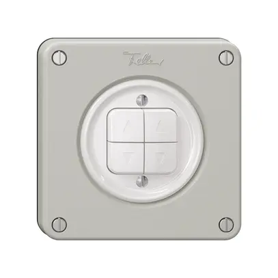 Interruttore per tapparelle NEVO, 2-canale, profondità 18 mm, 87×87 mm, grc 