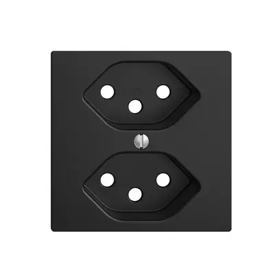 Placca frontale 2×T13 EDIZIOdue nero 