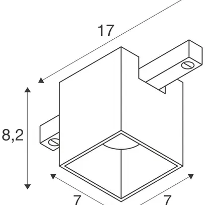 Spot LED SLV FIXT-IT Standard 7W 800lm 927 36° DALI 48V AD square ne 