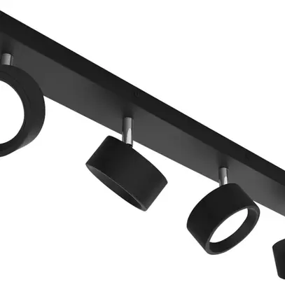 Spot LED Philips Bracia 22W 2200lm 2700K 110° 600×80.5mm nero 4×Spot 