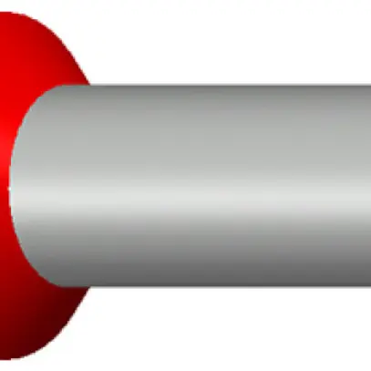 Capocorda Ferratec DIN 95mm²/25mm isolato rosso 25 pezzi 