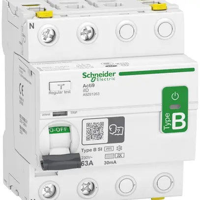 Interruttore differenziale SE Acti9 tipo B-SI 63A 30 mA 2P 400V 