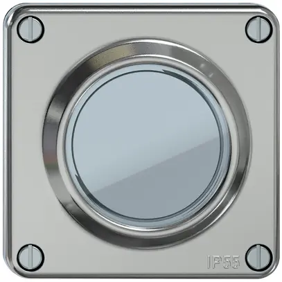 Deckel ELEMENT für KNX-Taster und Wiser aluminium IP55 