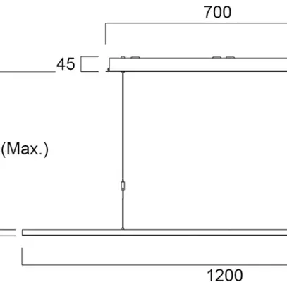 Luminaire suspendu LED Sylvania Areum Suspended 41W 5150lm 840 DIM D/I 1.2m bc 