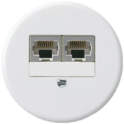 Insert pour boîte ENC basico 2×RJ45s parallèle blanc 