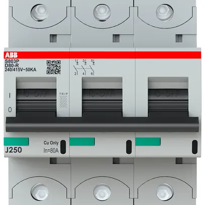 Disgiuntore ABB S803P-D80-R 3P 400V D-80A 50kA 4.5UM 