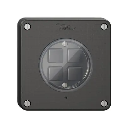 Poussoir KNX 4× NEVO N.CO RGB avec sonde de température, noir 
