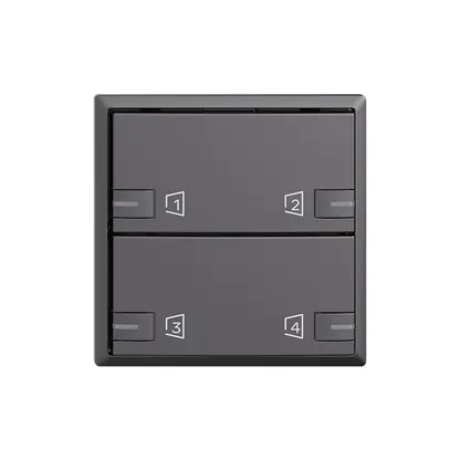 Kit montaggio EDIZIOdue zeptrionAIR F, WLAN, RGB-LED, 2×tasto, 2×commando grs 