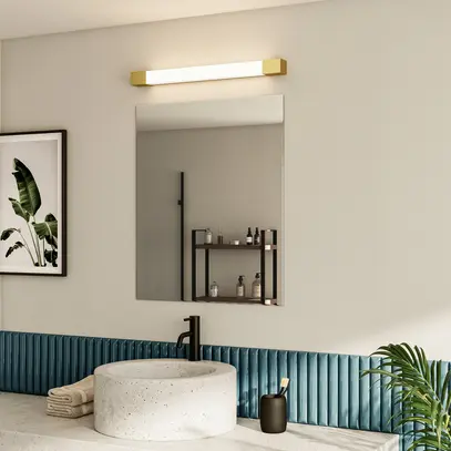 Applique LED Philips Rover SQ 10W 1500lm 827 IP44 628×50×52mm ottone 