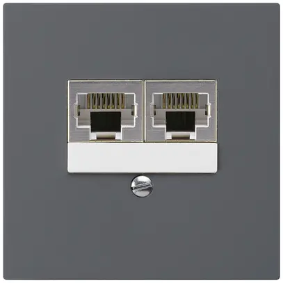 Boîte ENC kallysto 2×RJ45s anthracite parallèle 