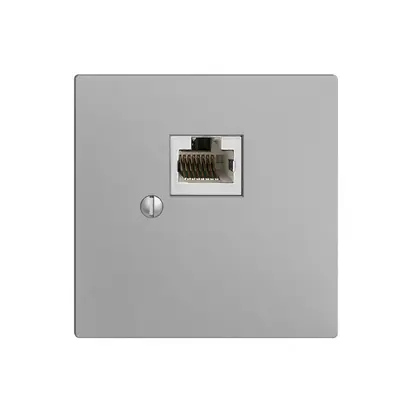 Scatola 1×RJ45/s 8P EDIZIOdue silver R&M swissline 