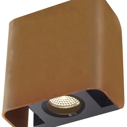 Lpda a muro LED SLV MANA OUT 12W 650lm 3000K 60° IP65 160×160×93mm ruggine/nero 