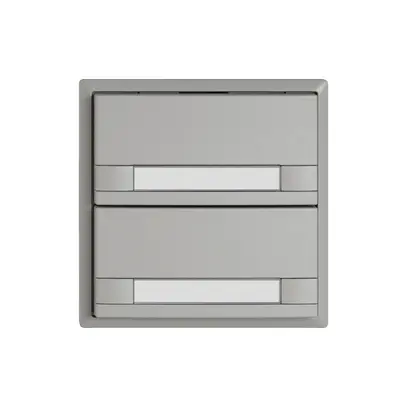 Poussoir KNX RGB EDIZIO.liv SNAPFIX® capteur temp.s.LED étiqu.2× comm.2T grc 